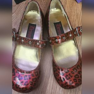 Red leopard demonia flats